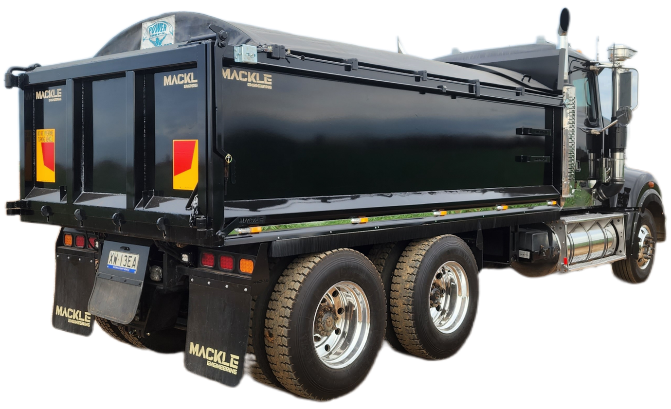 NEW MACKLE HEAVY RIGID TIPPER BODY, ELECTRIC TARP AND TOWBAR FITTED (Change over)